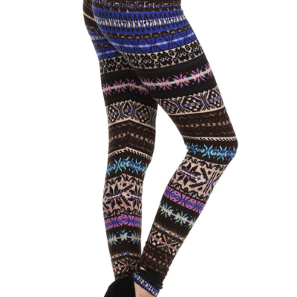 NEW BOUTIQUE Brown Ankle Length Fleece Leggings